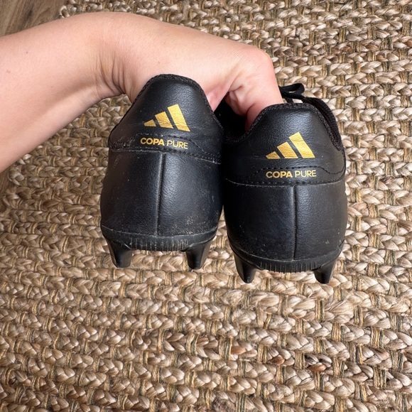 Adidas Black Cora Pure Men’s Soccer Cleats Size 7 – Firm Ground Football Shoes - Picture 6 of 9